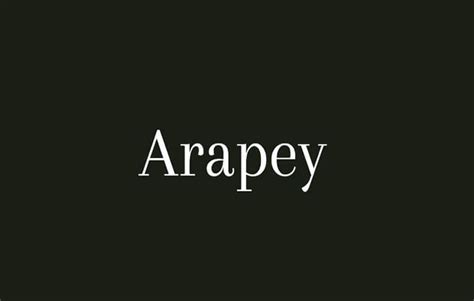 Arapey Font Free Download - Font Sonic