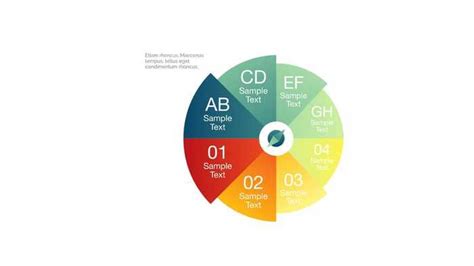 Pie Chart With Different Colors And Numbers PowerPoint | Template Free ...