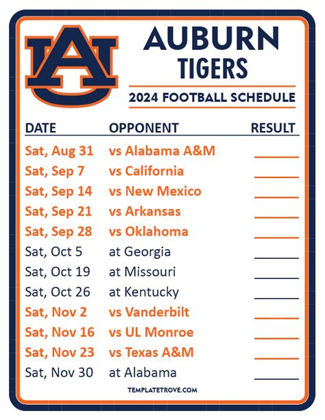 Auburn 2024 Football Schedule Espn Sports - Luci Simona