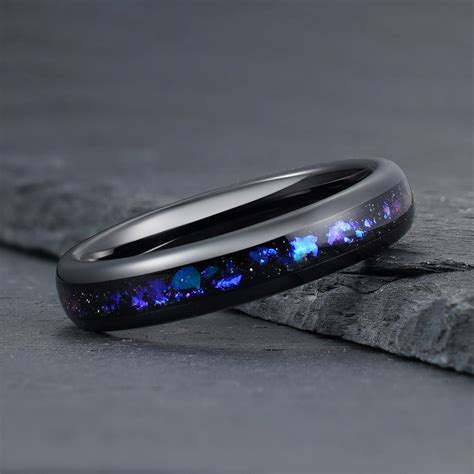 Galaxy Ring Nebula Ring Space Ring Sandstone Ring Black - Etsy