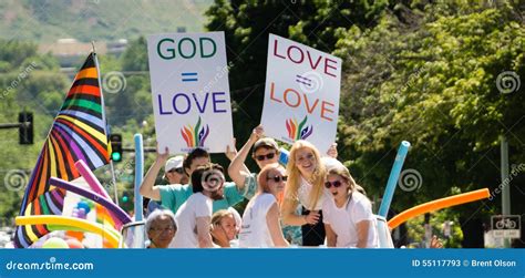 Gay Pride Parade in Salt Lake City, Utah Editorial Stock Photo - Image of utah, sign: 55117793