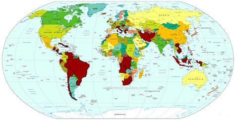 Cia The World Factbook Physical Map Of The World - Bank2home.com