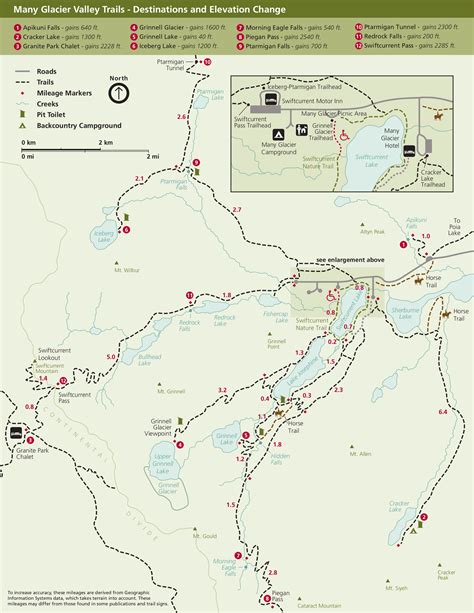 Printable Glacier National Park Map