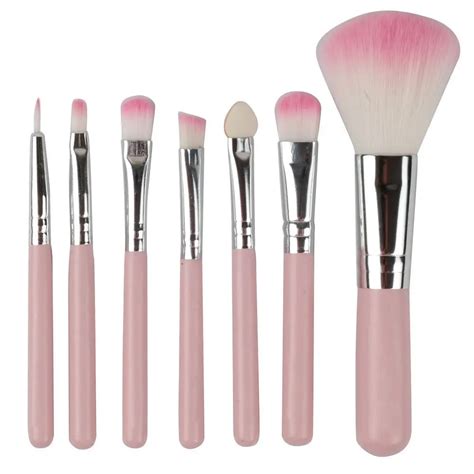 7Pcs Professional Cosmetic Facial Make Up Brush Kit Wool Makeup Brushes Tools Set With Pink-in ...