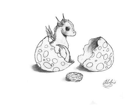 Baby Dragon and Egg by Znnai on DeviantArt