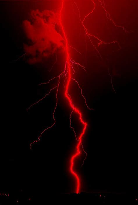 Red Lightning Strike Wallpaper