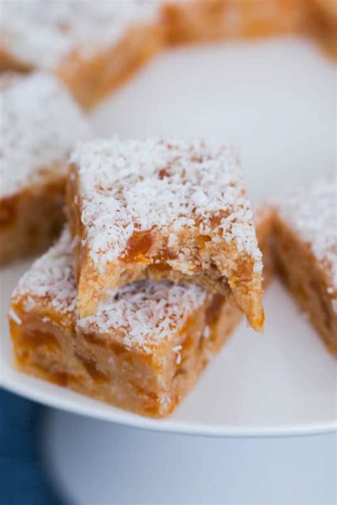 Apricot Coconut Slice | No-Bake - Bake Play Smile