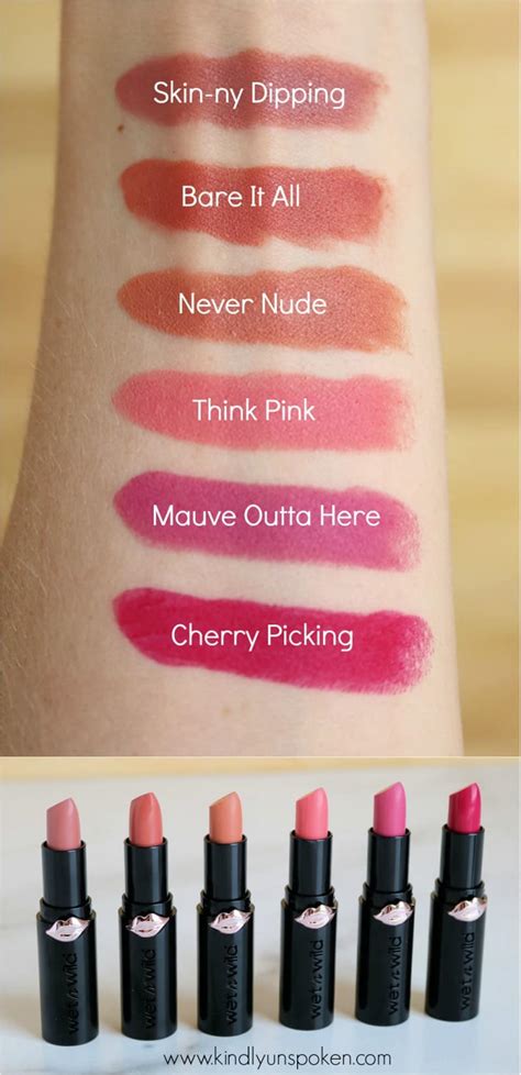 Wet n Wild MegaLast Lip Color Review and Swatches - Kindly Unspoken