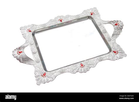 Antique silver tray is decorative and stylish Stock Photo - Alamy