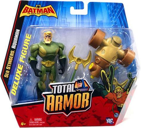 Batman Brave and the Bold Total Armor Aquaman Figure Set Sea Stingers Mattel - ToyWiz