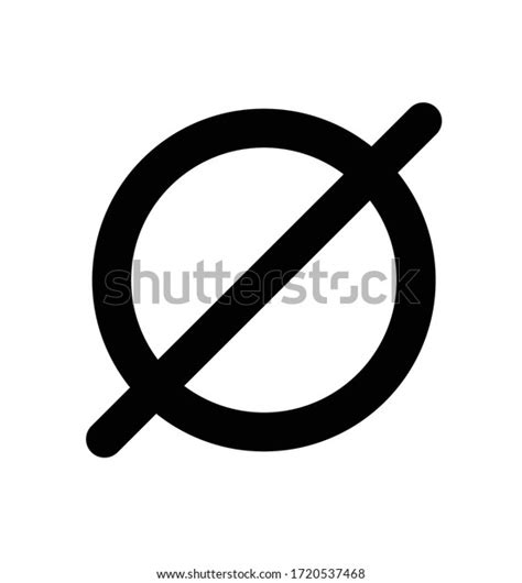 Empty Set Symbol On White Background Stock Vector (Royalty Free) 1720537468