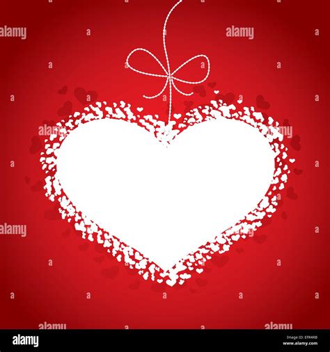 Valentines Day red card with heart, vector illustration Stock Vector ...