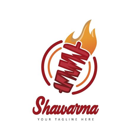 Premium Vector | Shawarma and fire abstract logo. vector illustration