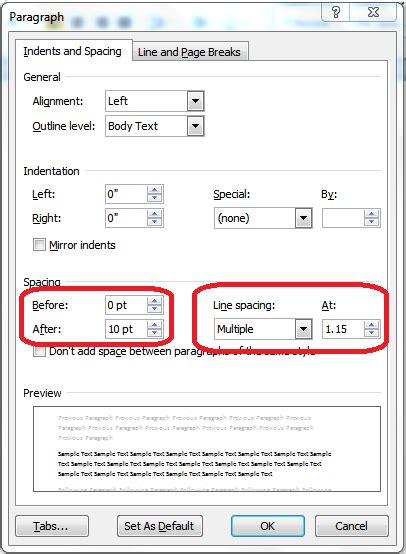 What's the deal with Word 2007/2010 line spacing? - Legal Office Guru