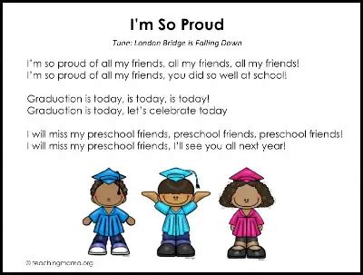 8 Best Pre-school Graduation Poems Samples (PDF) - Kitty Baby Love