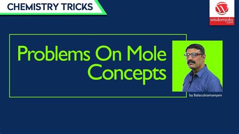 Mole Concept Problems Tips and tricks | How to Solve Mole Problems @Wisdom jobs - YouTube