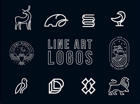 Line art logos by Kiran Uk on Dribbble