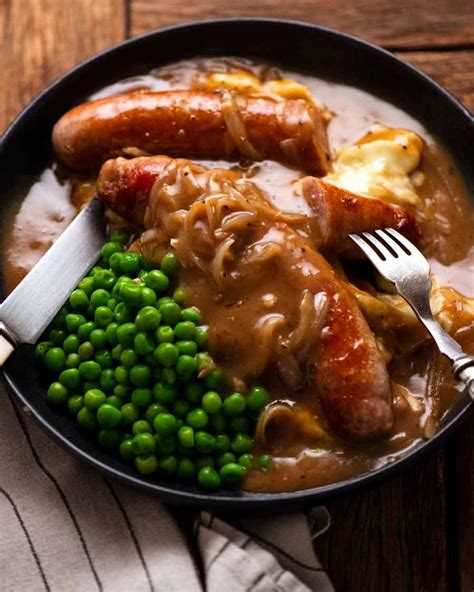 Bangers and Mash (Sausage with Onion Gravy) | RecipeTin Eats