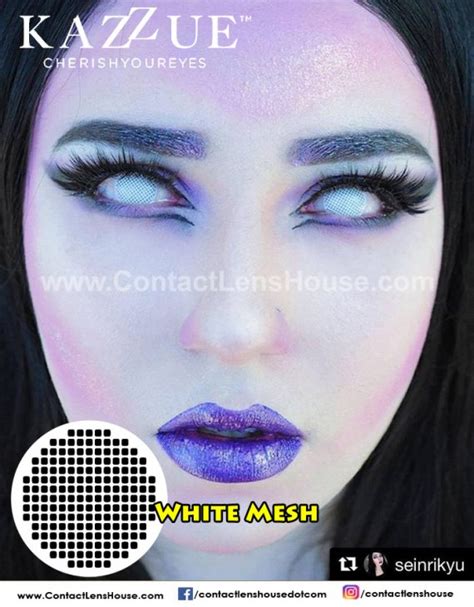 White Mesh SFX contacts lenses