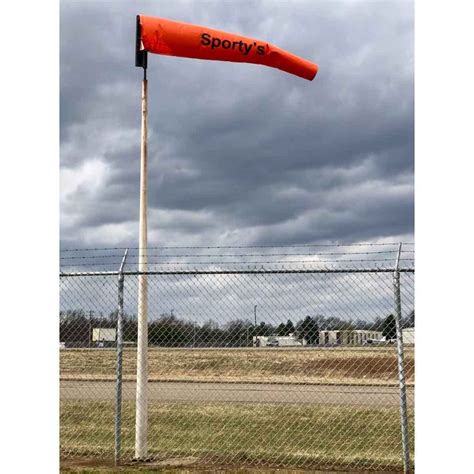 Airport Windsock (Solid Orange Color - 18 in. dia. x 8 ft.) - from Sporty's Pilot Shop