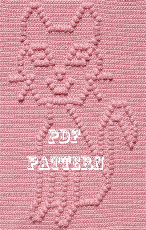 Crochet Pattern Crochet Baby Blanket Baby Snuggle Blanket Kitty Blanket Pattern Car Seat or ...