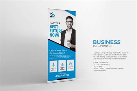 Business Roll-up Banner Template PSD Free Banner Templates, Free Printable Banner, Templates ...