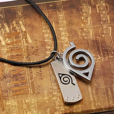 Hot Cartoon Naruto jewelry Necklace Uzumaki Naruto logo alloy silver pendant collar necklace ...