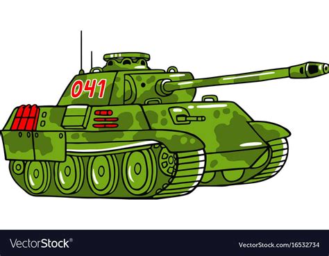 Vector cartoon tank illustration isolated on white. Download a Free Preview or High Quality ...