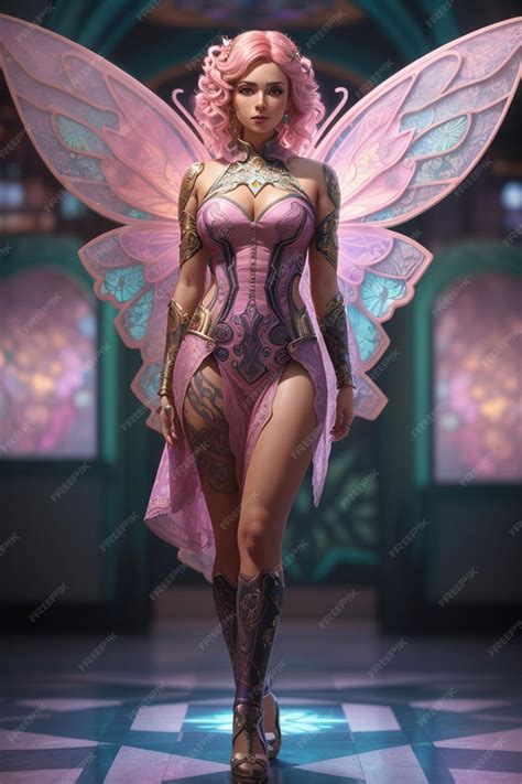 Premium AI Image | a barbie with fairy wings