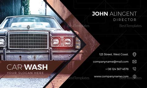 Car Wash Business Card Design Template in Word, PSD, Publisher