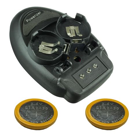 Charger for Rechargeable Coin Cell LIR2450 with 2 Batteries | Battery Mart