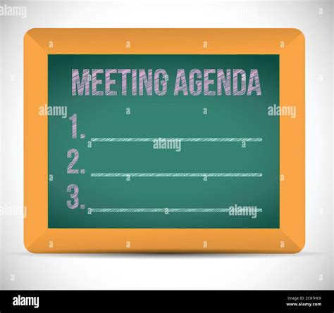 Meeting agenda list illustration over a white background Stock Vector Image & Art - Alamy