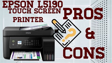 INSTALLATION & HONEST REVIEW OF EPSON L5190 | PROS AND CONS - YouTube