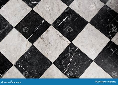 Black And White Marble Tiles Stock Photo - Image: 32068298