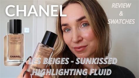 CHANEL LES BEIGES / / SHEER HEALTHY GLOW HIGHLIGHTING FLUID -- SUNKISSED / / SWATCH & REVIEW ...