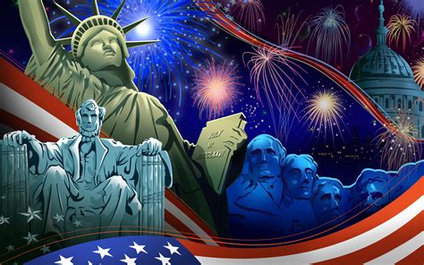 Download Statue Of Liberty Holiday 4th Of July HD Wallpaper
