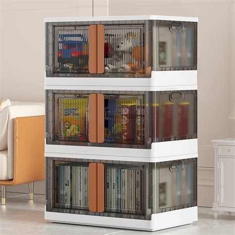 Buy Storage Bins with Lids - Plastic Storage Bins for Closet Organizers and Storage, Folding ...