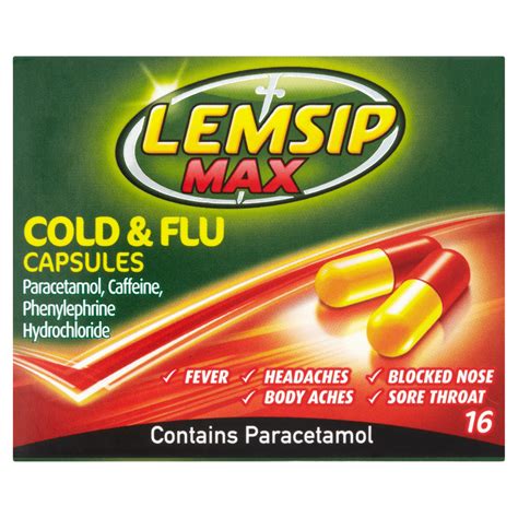 Lemsip Max Cold & Flu – 16 Capsules | Chemist 4 U