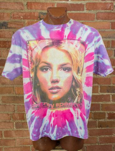 Vintage Britney Spears Concert T Shirt 2000 Tour Purple Tie Dye Parking ...