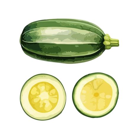 Premium Vector | Zucchini clipart isolated vector illustration