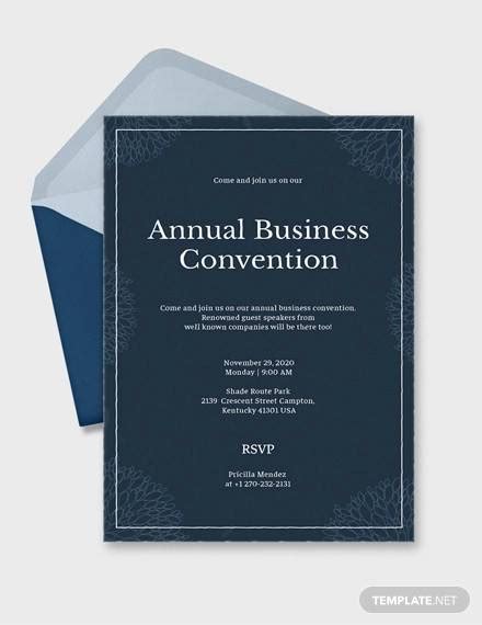 FREE 17+ Sample Business Invitation Templates in PDF | PSD | EPS | MS Word | Apple Pages ...