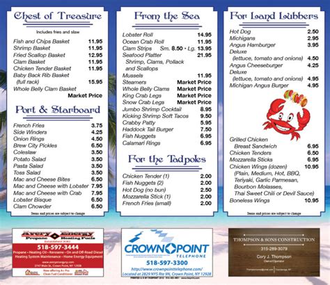 Crab Shack 20182 | Fasprint Menus