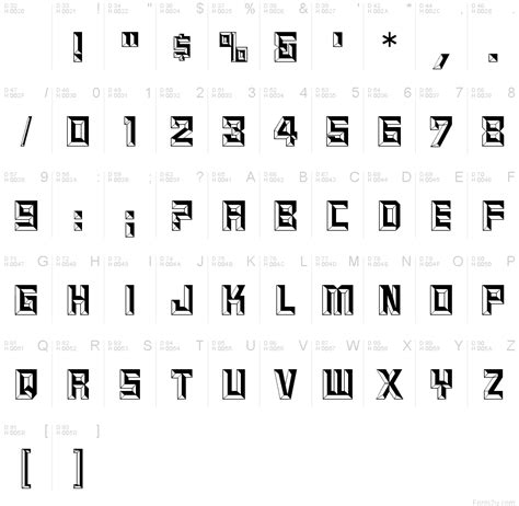 Beveled font