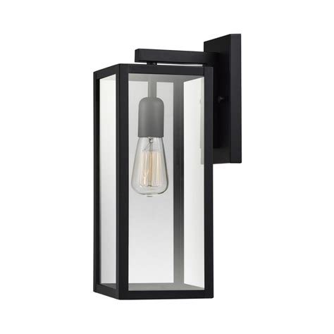 Globe Electric Hurley 1-Light Matte Black Outdoor Wall Mount Sconce-44176 - The Home Depot