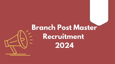 Branch Post Master Recruitment 2024 for 40813 BPM & ABPM Posts