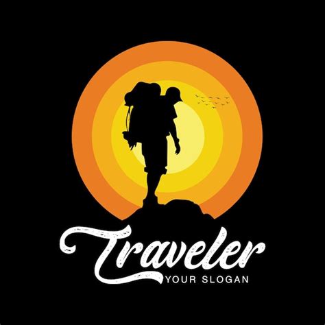 Premium Vector | Traveler logo template design vector