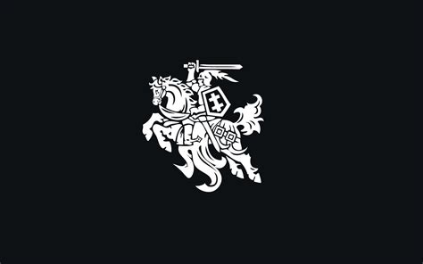 Lithuania, Black, Simple, Coat of arms Wallpapers HD / Desktop and ...