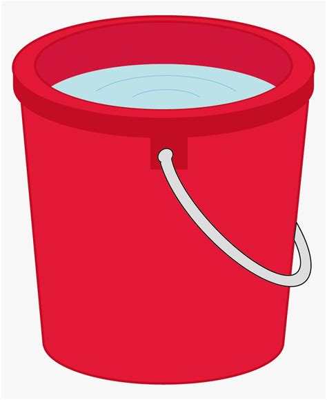 Bucket Clipart Red Bucket - Cylinder Object Clip Art, HD Png Download ...