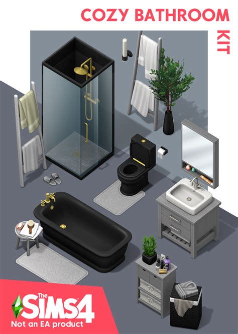 El Kit CC de Los Sims 4 para el baño más elegante por Maxsus Store - pekesims