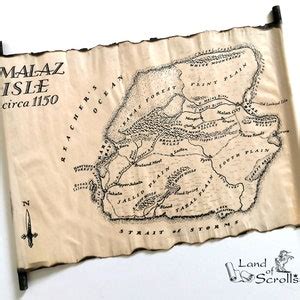 Malaz Island Malazan Empire Map Scroll, Jakatakan Map, Malaz Isle Circa 1150 Map, Malaz City and ...